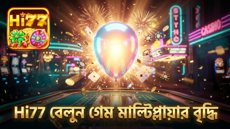বেলুন গেমে মাউস হোল্ড ধরে মাল্টিপ্লায়ার বৃদ্ধি পর্যবেক্ষণ।