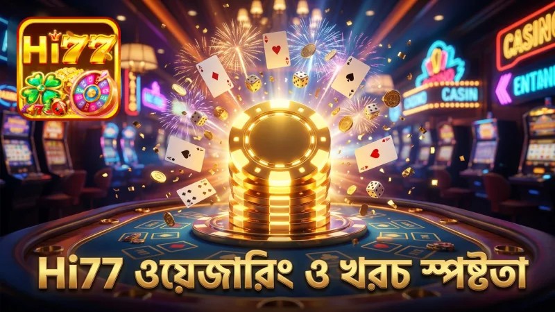 Hi77 খরচ এবং ওয়েজারিং সীমা স্পষ্টভাবে তুলে ধরে।