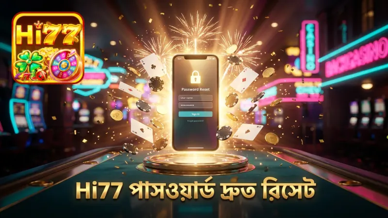 পাসওয়ার্ড ভুল হলে Hi77 তে দ্রুত রিসেট করুন