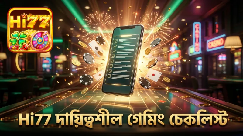 আত্ম-মূল্যায়নে সাহায্য করে Hi77 দায়িত্বশীল গেমিং চেকলিস্ট